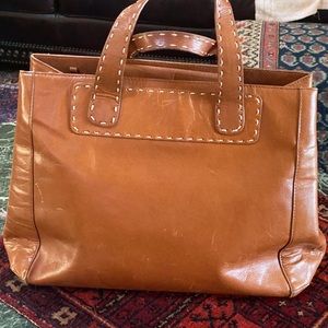 TAN Leather Bag - Great size